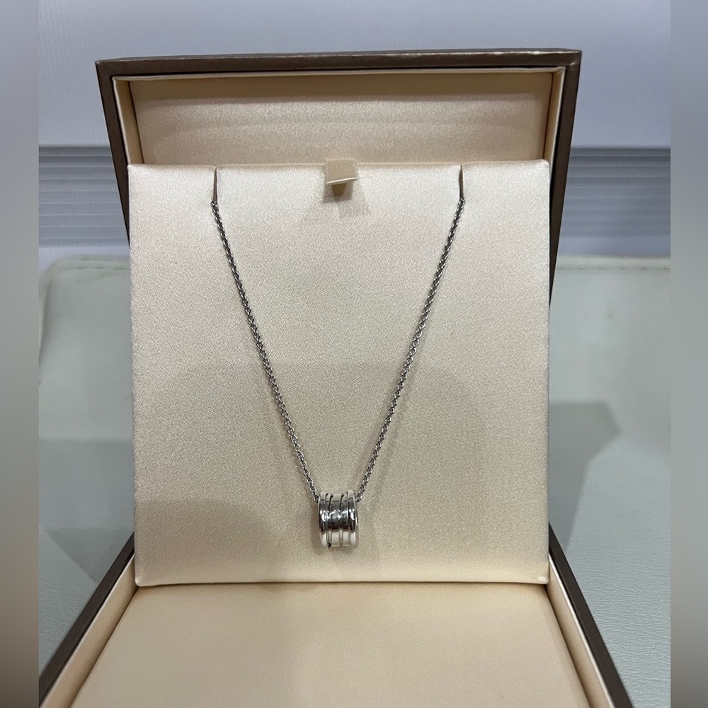 Authentic Bulgari 18k white gold b zero necklace